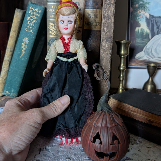 Spooky Halloween doll with pumpkin